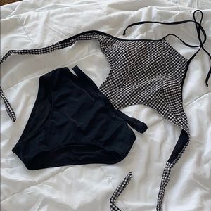 B&W gingham one piece